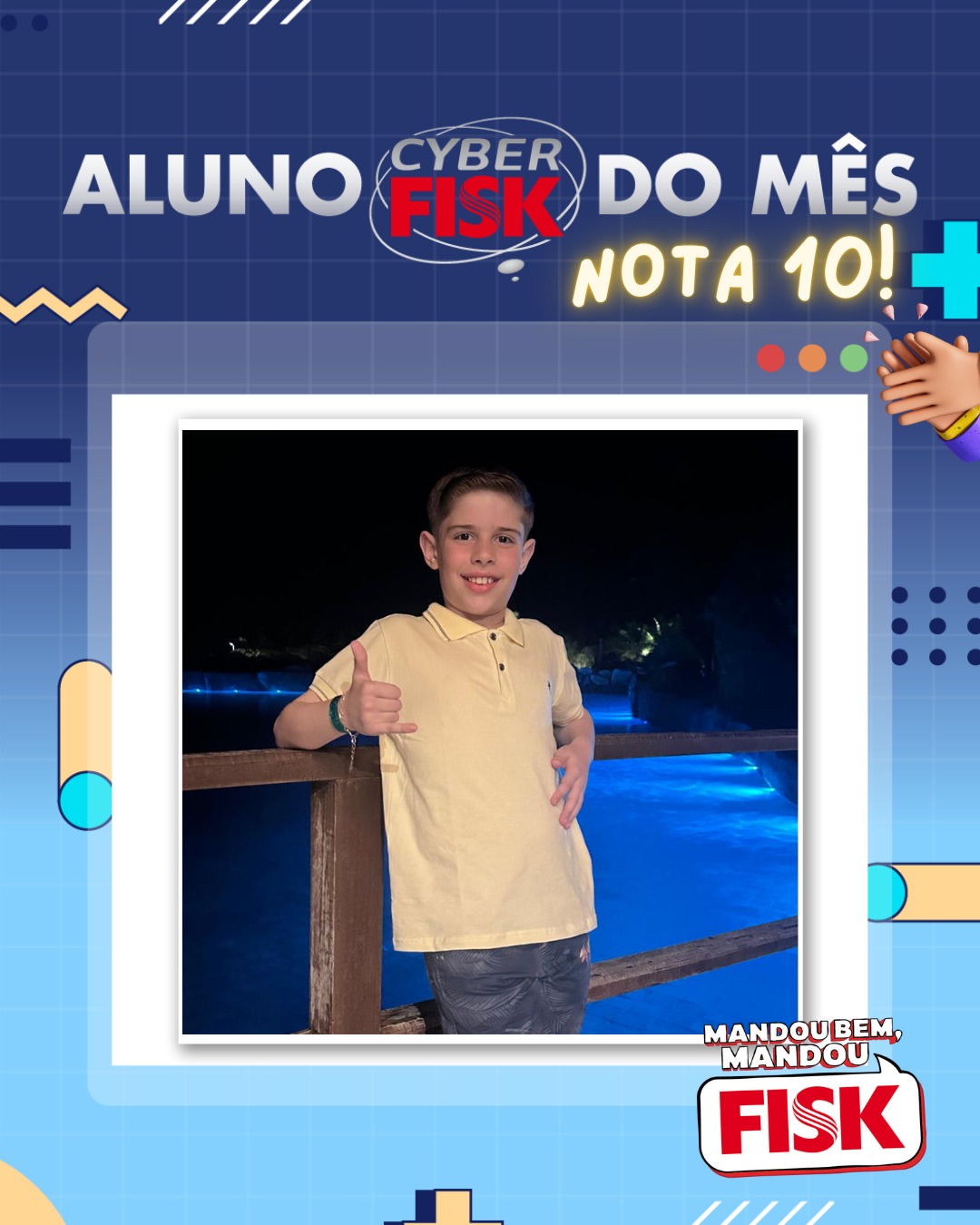 Fisk Venâncio Aires/RS - Nossa escola estimula uso do Cyber Fisk com o projeto “Aluno Nota 10”.